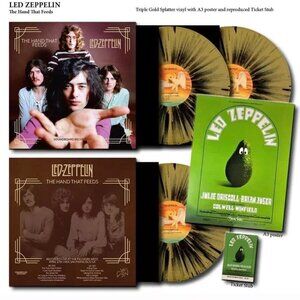 Led Zeppelin The Hand That Feeds 3 LP Splattered Vinyl Live New Import